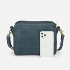 Women's Crossbody Bag Full-Grain Leather 9 Card Wallet
