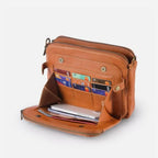 Women's Crossbody Bag Full-Grain Leather 9 Card Wallet