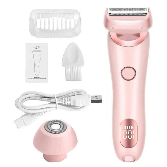 Women's Electric Shaver Dual-Head Wet & Dry USB Rechargeable