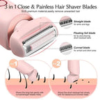 Women's Electric Shaver Dual-Head Wet & Dry USB Rechargeable