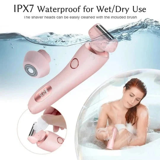 Women's Electric Shaver Dual-Head Wet & Dry USB Rechargeable