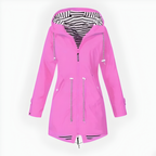 Women's Extended Raincoat Waterproof Ventilated Customizable Hood