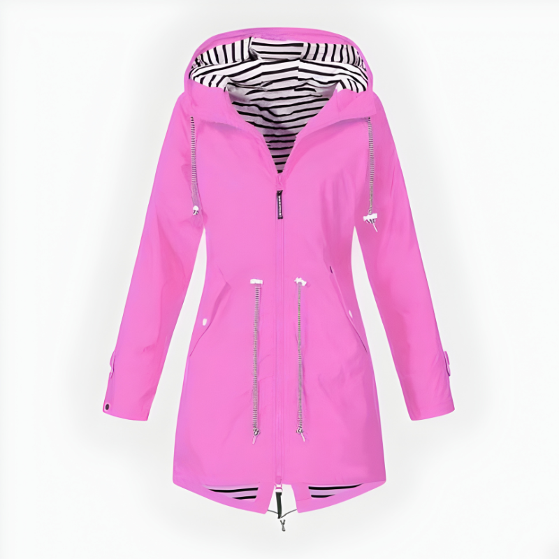 Women's Extended Raincoat Waterproof Ventilated Customizable Hood