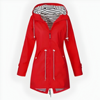 Women's Extended Raincoat Waterproof Ventilated Customizable Hood