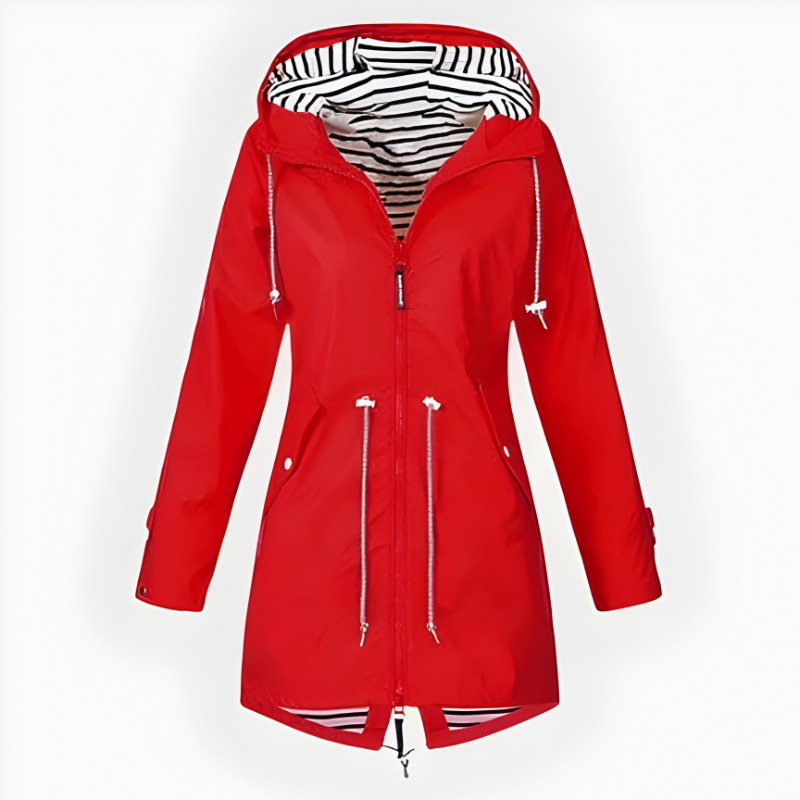 Women's Extended Raincoat Waterproof Ventilated Customizable Hood
