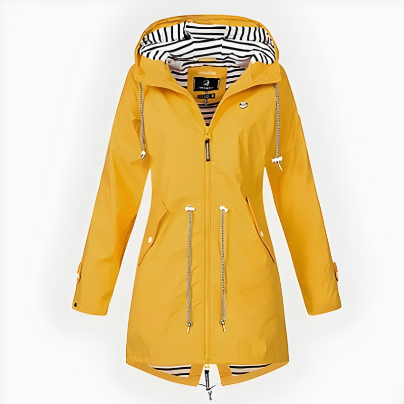 Women's Extended Raincoat Waterproof Ventilated Customizable Hood