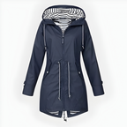 Women's Extended Raincoat Waterproof Ventilated Customizable Hood
