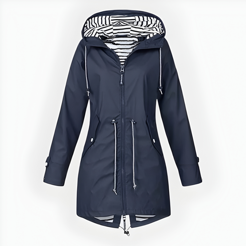 Women's Extended Raincoat Waterproof Ventilated Customizable Hood