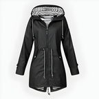 Women's Extended Raincoat Waterproof Ventilated Customizable Hood