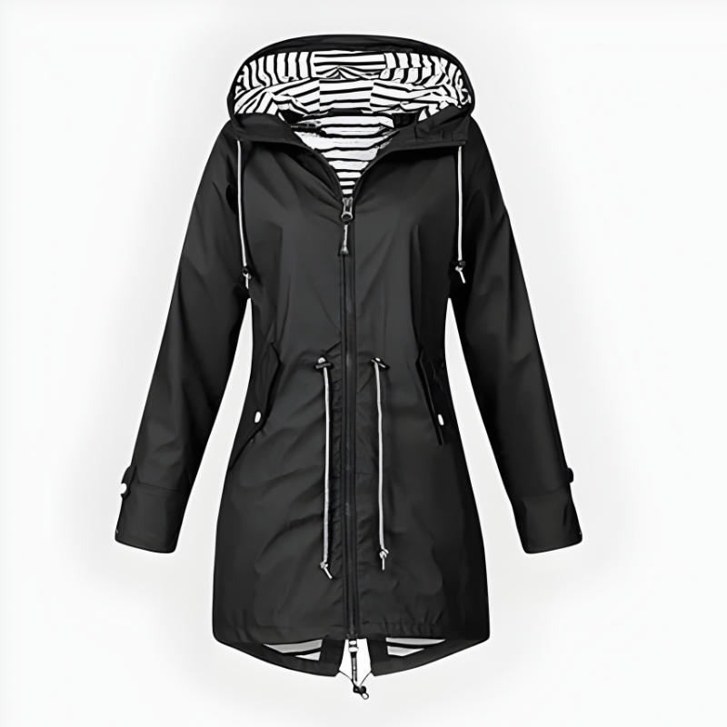 Women's Extended Raincoat Waterproof Ventilated Customizable Hood