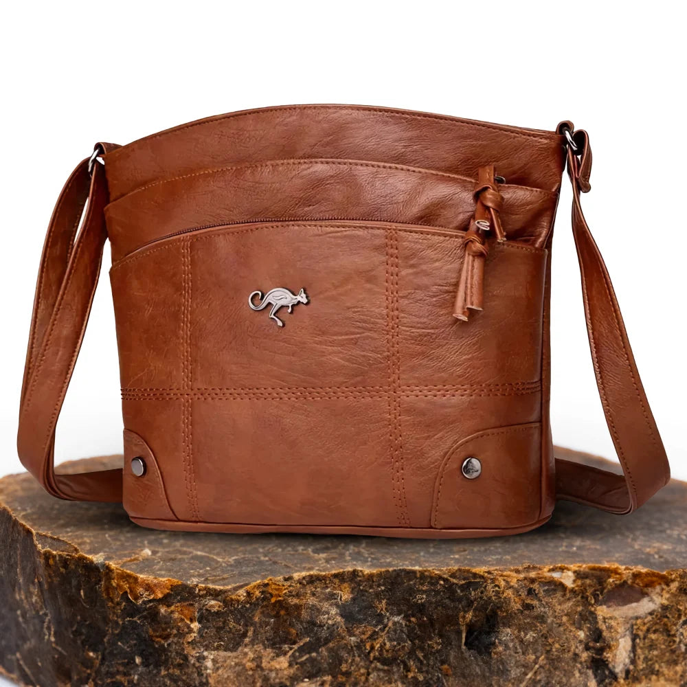 Women's Handbag Full-Grain Leather Crossbody Multiple Pockets