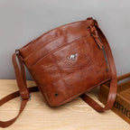 Women's Handbag Full-Grain Leather Crossbody Multiple Pockets
