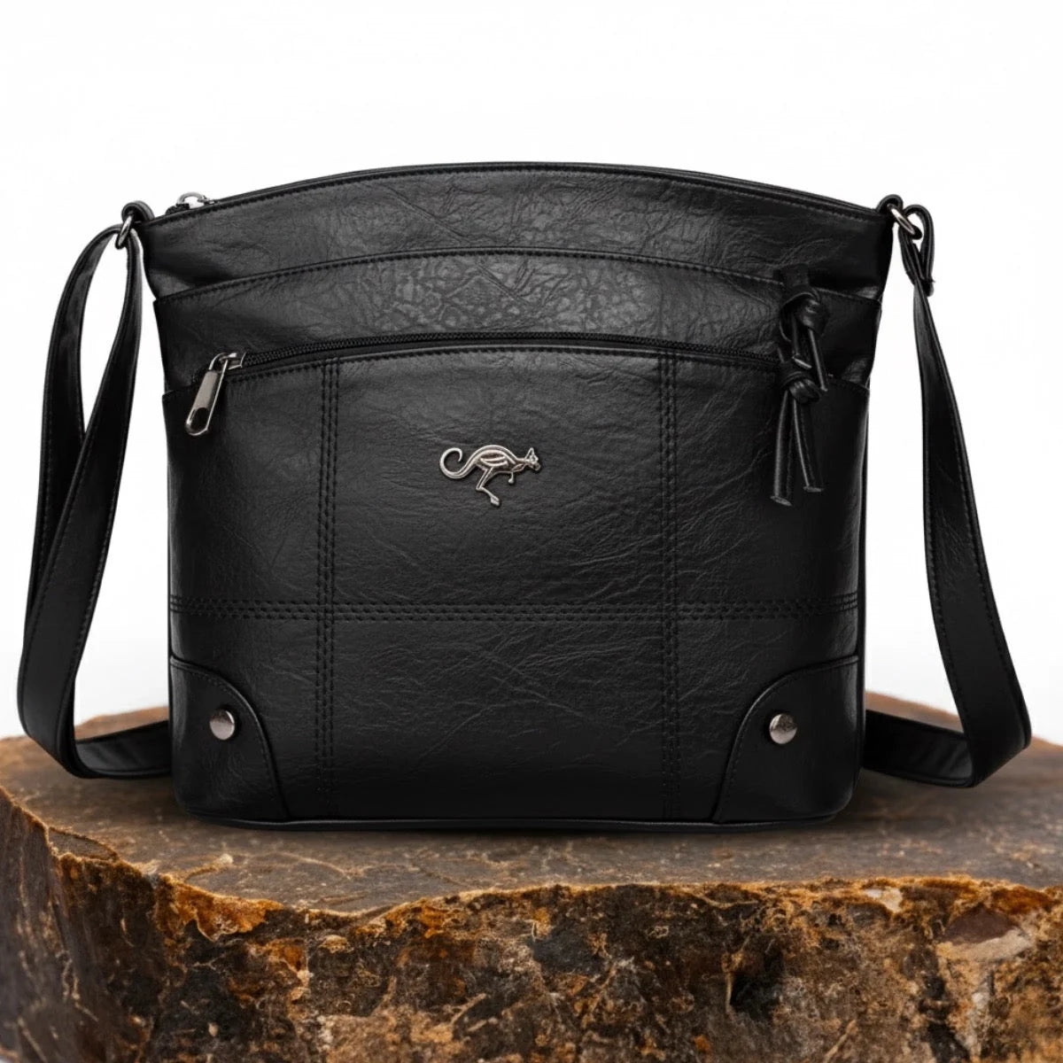 Women's Handbag Full-Grain Leather Crossbody Multiple Pockets