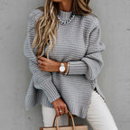 Women's Knit Sweater Textured Knit Pattern & Tailored Fit