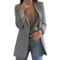 Women's Long Blazer Tailored Longline Open Front
