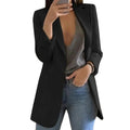 Women's Long Blazer Wool Regular Fit Lightweight Warmth