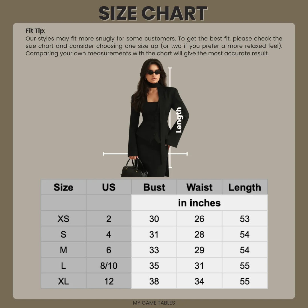 Women's Long-Sleeve Blazer Tailored Fit & Attached Scarf