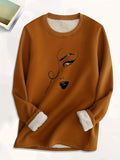 Women's Oversized Sweatshirt Cozy Fleece Graphic Print