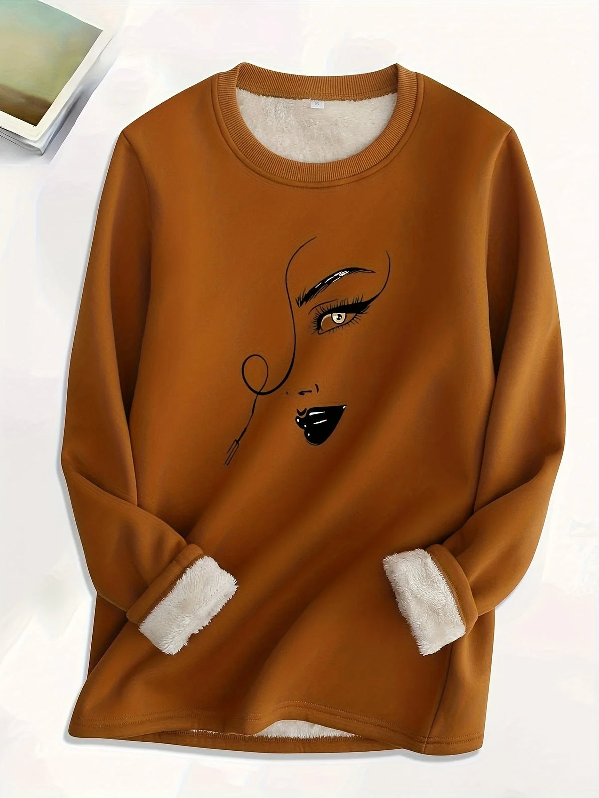 Women's Oversized Sweatshirt Cozy Fleece Graphic Print