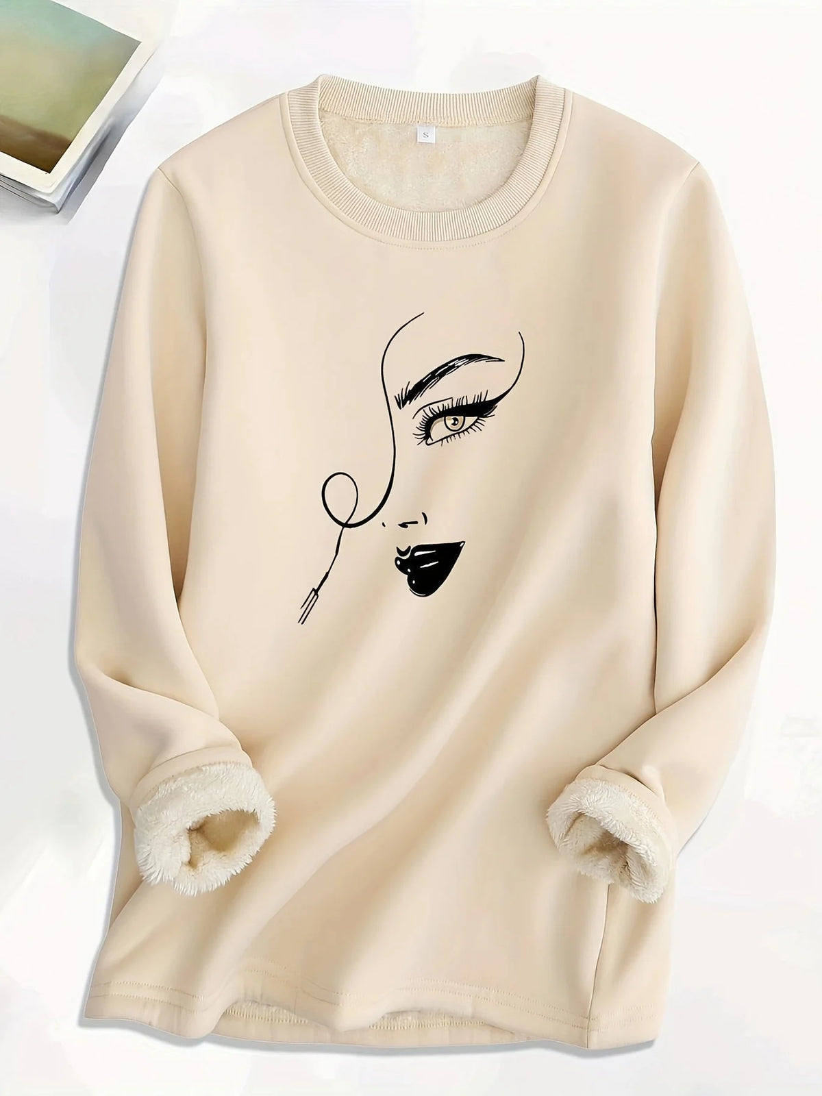 Women's Oversized Sweatshirt Cozy Fleece Graphic Print