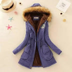Women's Parka Fleece-Lined Mid-Length Faux-Fur Hood