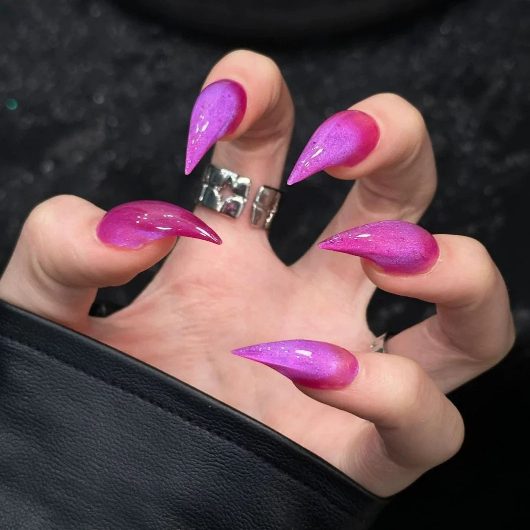 Women's Press-On Nails Stiletto Reusable & Long-Lasting