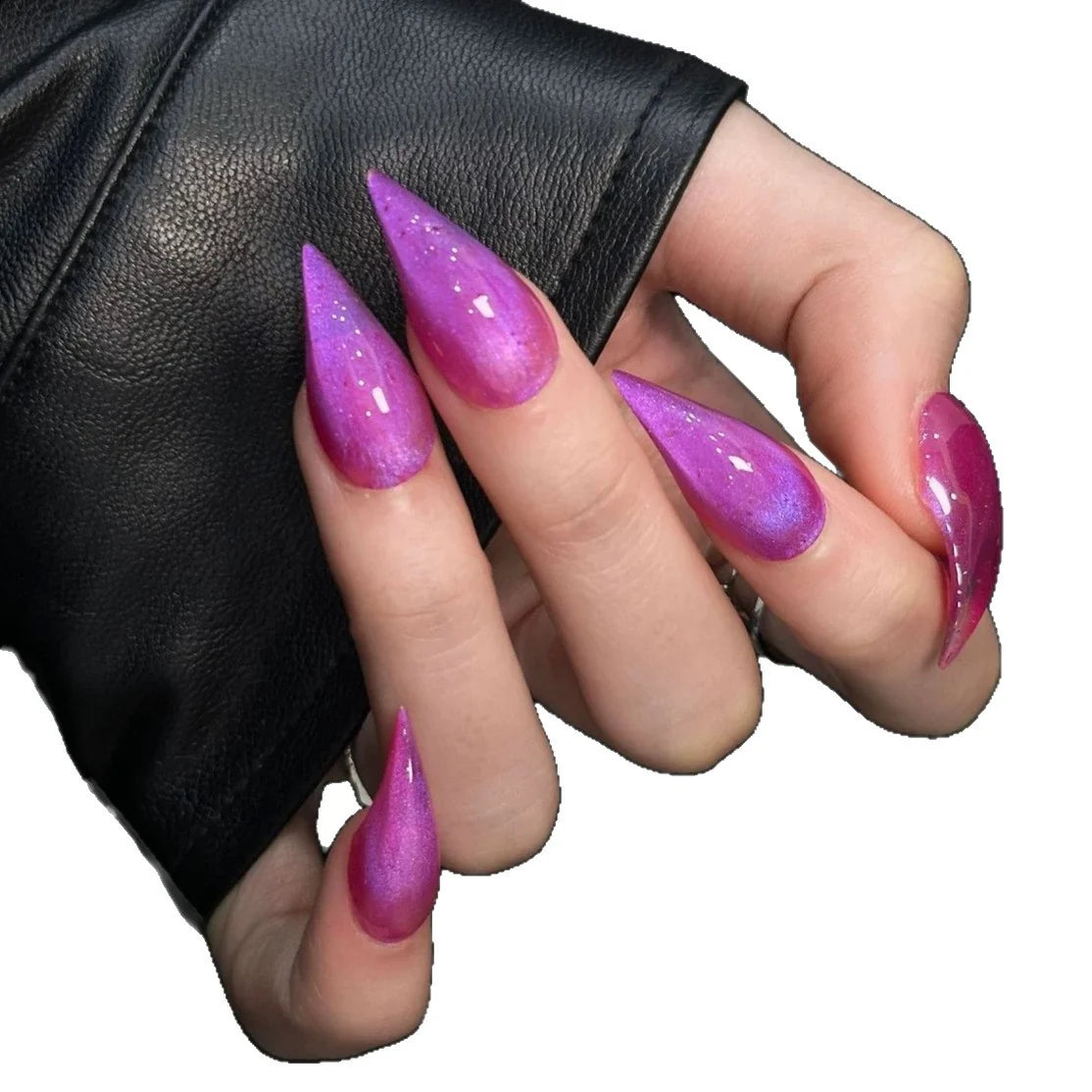 Women's Press-On Nails Stiletto Reusable & Long-Lasting