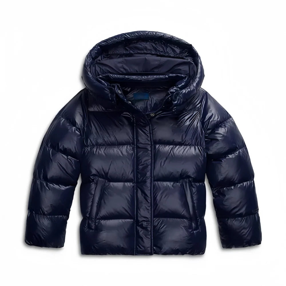 Women's Puffer Jacket Lightweight Quilted Hood & Side Pockets