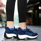 Women's Running Shoes Wide Toe Box Slip-On Motion-Shaped Sole