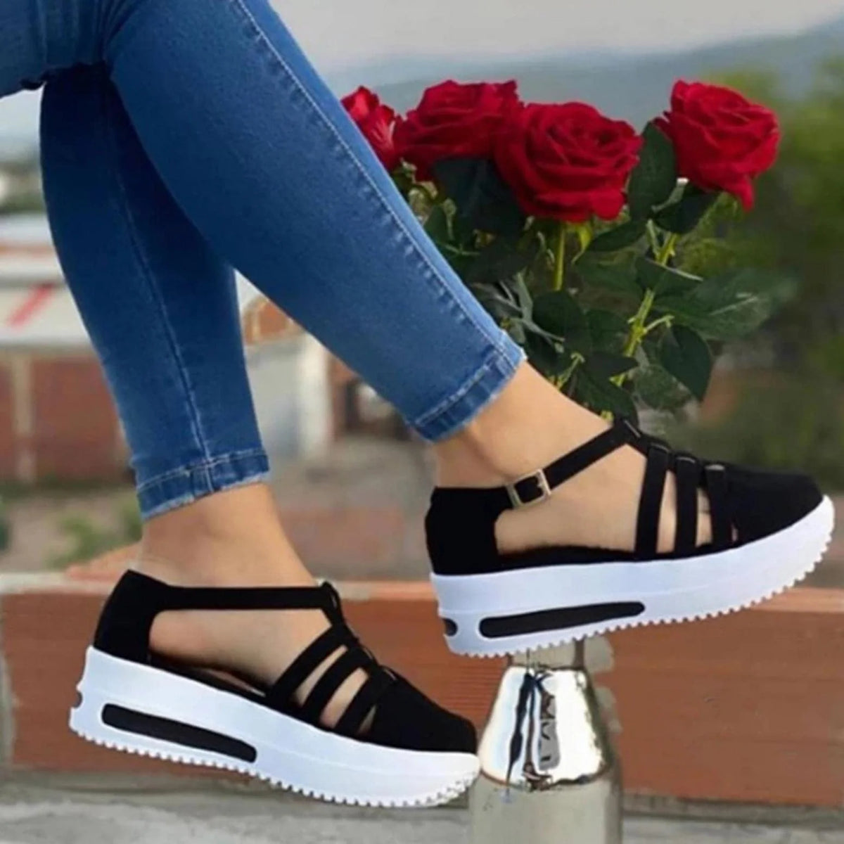 Women's Sandals Anatomical Memory Footbed & Shock-Absorbing Sole