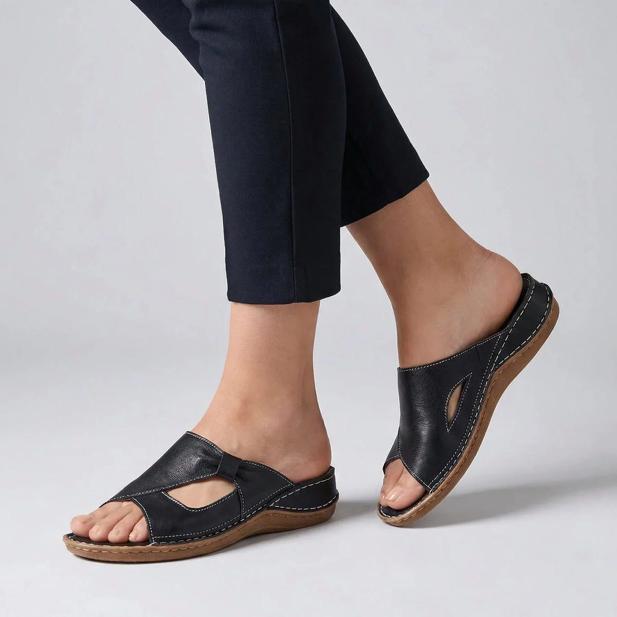 Women's Sandals Arch Support Genuine Leather & Foam Cushion