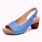 Women's Sandals Faux Leather Rubber Sole Contoured Footbed