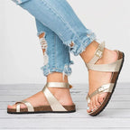 Women's Sandals Genuine Leather Breathable Flat Sole