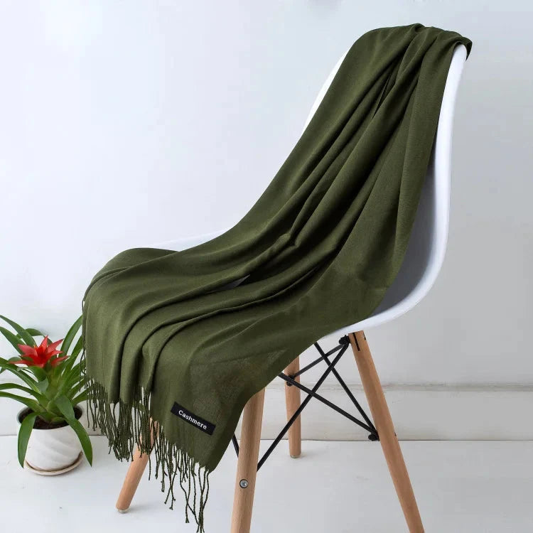 Women's Scarf Oversized Soft Polyester Fringed