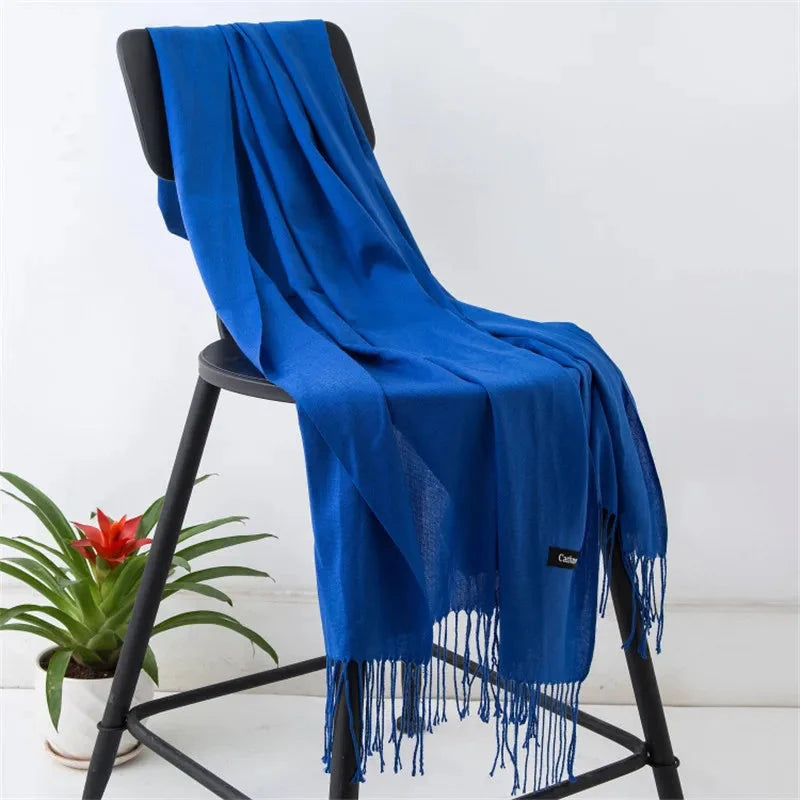 Women's Scarf Oversized Soft Polyester Fringed