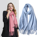 Women's Scarf Oversized Soft Polyester Fringed