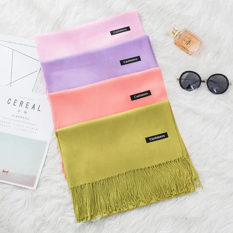 Women's Scarf Oversized Soft Polyester Fringed