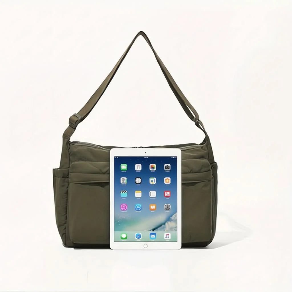 Women’s Shoulder Bag Padded Laptop Compartment Adjustable Strap Water-Resistant