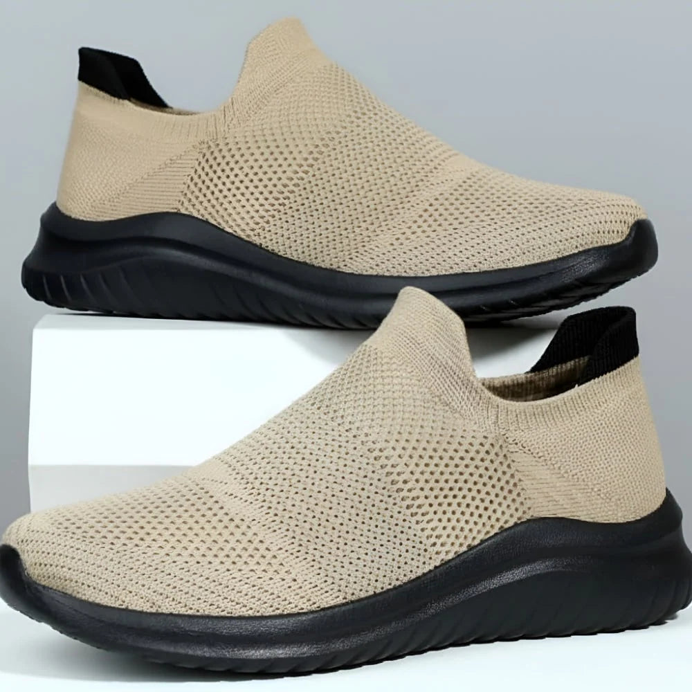 Women's Slip-On Sneakers Laceless Breathable Mesh Cushioned Sole