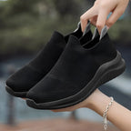 Women's Slip-On Sneakers Laceless Breathable Mesh Cushioned Sole