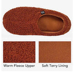 Women's Slippers Sherpa Fleece Memory Foam & Rubber Sole