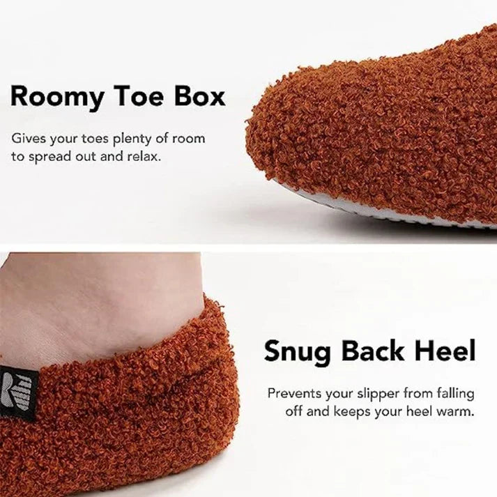 Women's Slippers Sherpa Fleece Memory Foam & Rubber Sole