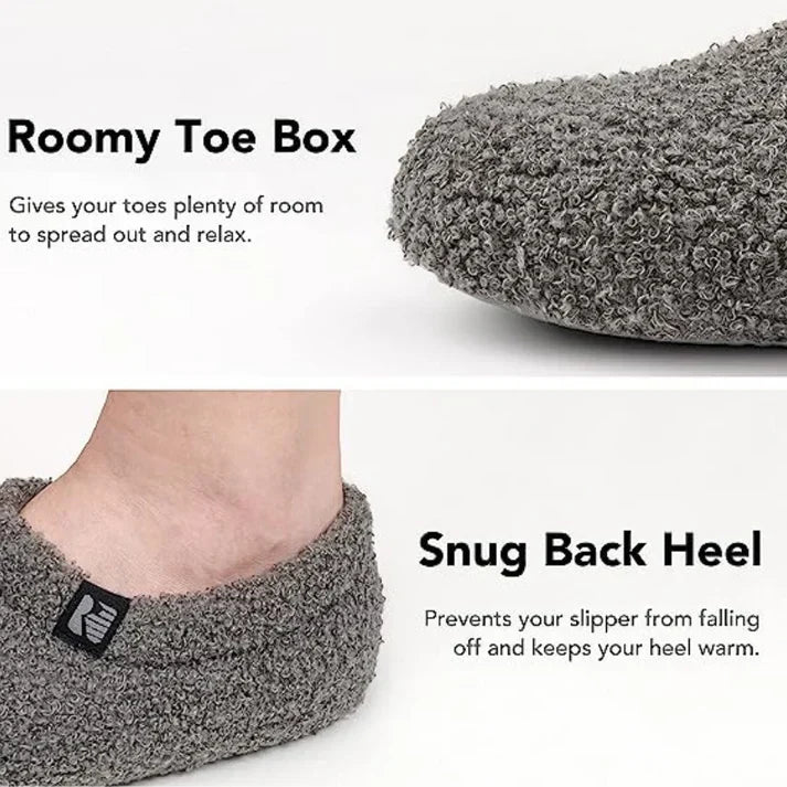 Women's Slippers Sherpa Fleece Memory Foam & Rubber Sole