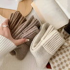 Women's Socks Thick Knit Ribbed Cuff 6 Pair