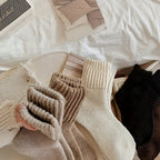 Women's Socks Thick Knit Ribbed Cuff 6 Pair