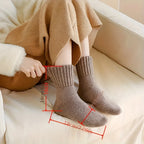 Women's Socks Thick Knit Ribbed Cuff 6 Pair