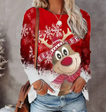 Women's Sweater Christmas Motif Flattering Fit