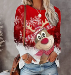 Women's Sweater Christmas Motif Flattering Fit