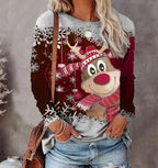 Women's Sweater Christmas Motif Flattering Fit