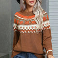 Women's Sweater Classic Nordic Pattern Relaxed Fit